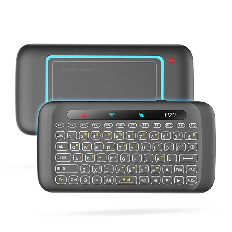 H20 подсветка 2 4G мини беспроводная сенсорная клавиатура Air Mouse с ИК функцией