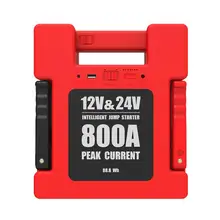 24 В компактный автомобильный пусковой усилитель и портативное зарядное устройство power bank с пиковым током 800 а зарядное устройство для автомобильного аккумулятора Bulit IN Led