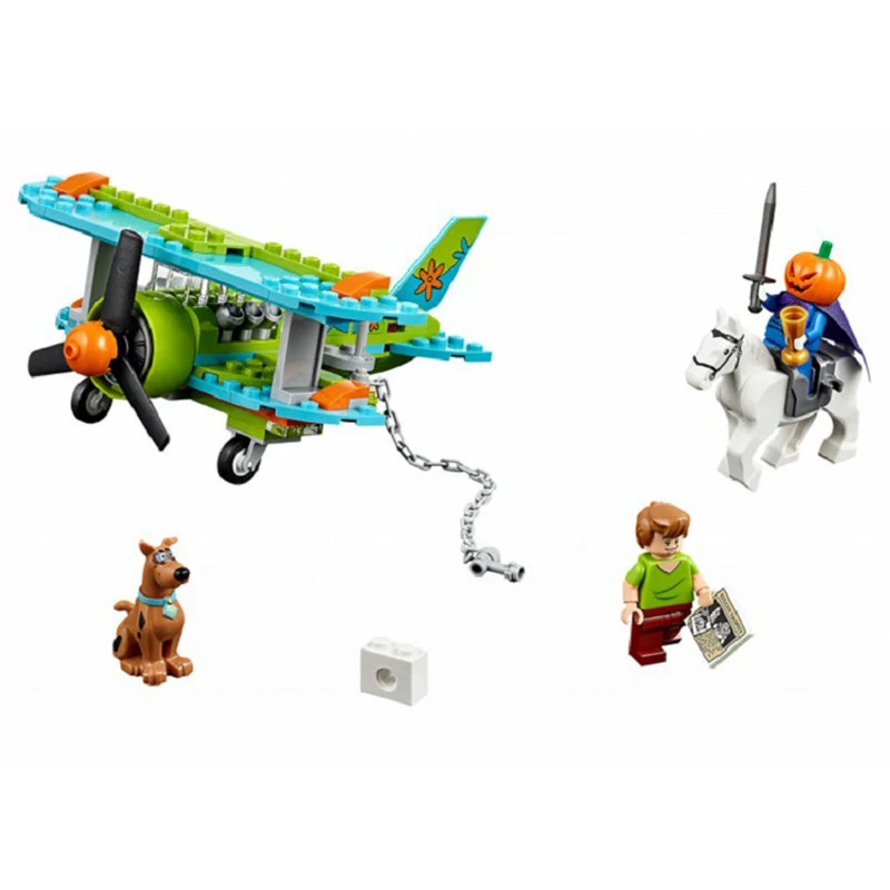 10432 Compatible Scooby Doo Figures Mystery Mansion Mysterious Ghost House Mystery Plane Adventures Blocks For Children Gift