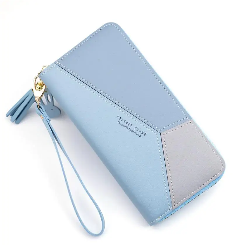 

Geometric Women Clutch Pink Wallets Phone Pocket Purse Card Holder Patchwork Women Long Wallet Lady Fashion Coin Burse