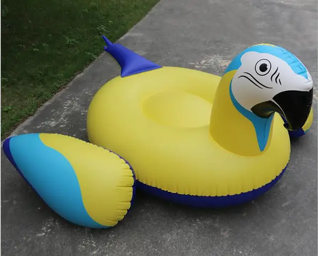 2018 Newest Giant Yellow Parrot Pool Float Red Bird Animal Water Fun