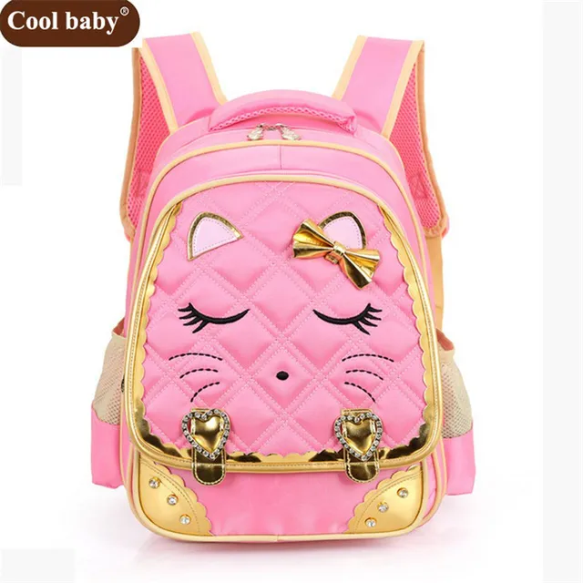 Cool Baby 2017 Girls School Bags Children Nylon Backpack Primary Book Bag Girl Schoolbook Pack