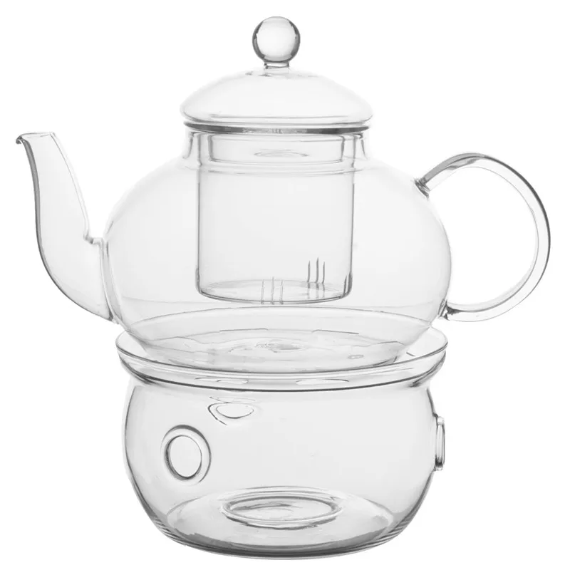 Arshen Набор чайной посуды включает термостойкий 400 мл набор чайников для заварки с подогревом и 6 шт двойными стенками чашки для чая высшего качества