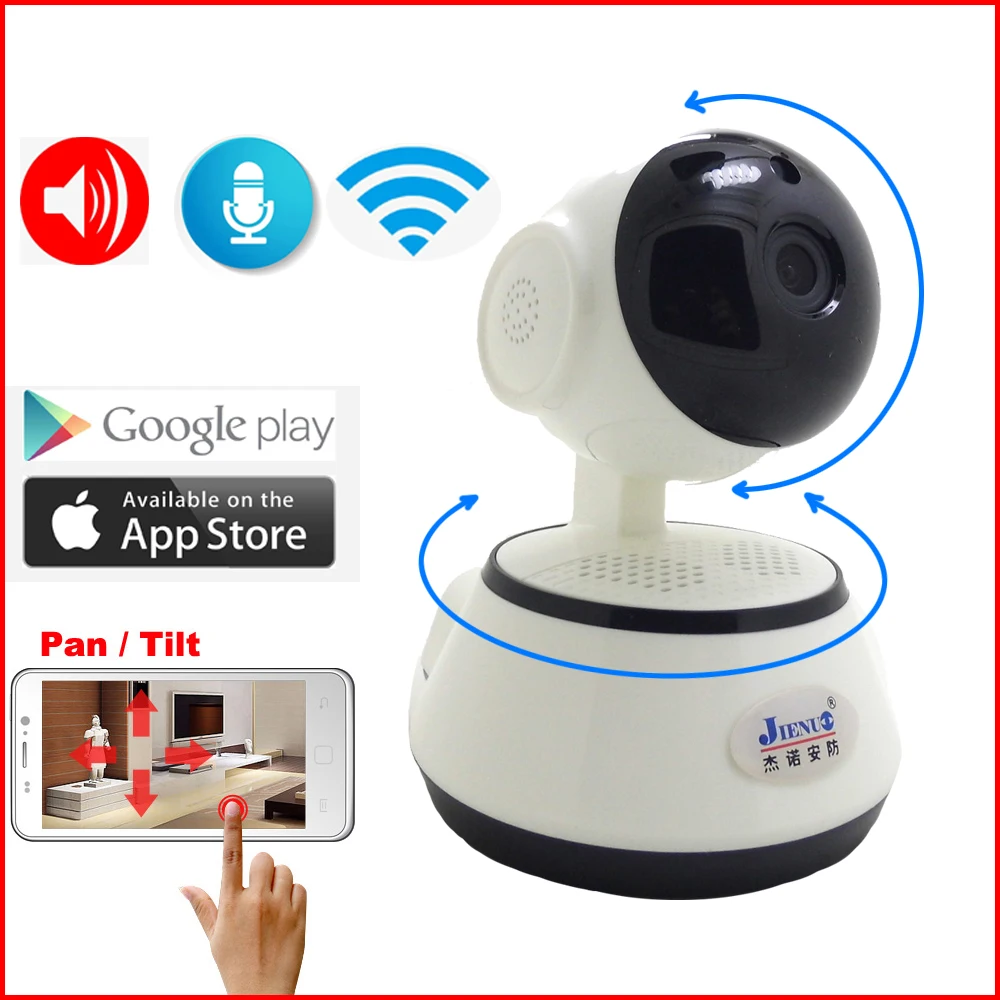 JIENUO IP камера 720P Wifi Двусторонняя аудио Беспроводная Cctv безопасности для помещений