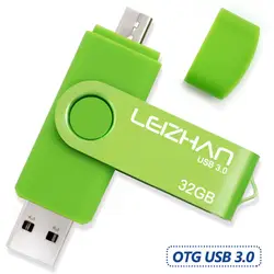 LEIZHAN usb 3,0 флешки 16 ГБ otg флеш-накопитель micro U диска 32 ГБ памяти 64 ГБ телефон, ручка привода 8 ГБ внешних накопителей