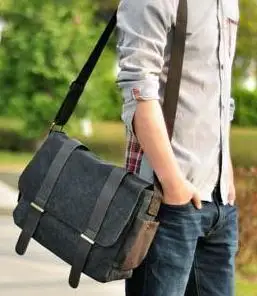 New arrival hot sale fashion men bags man canvas casual messenger bag high  quality male brand hasp cover bag wholesale $…