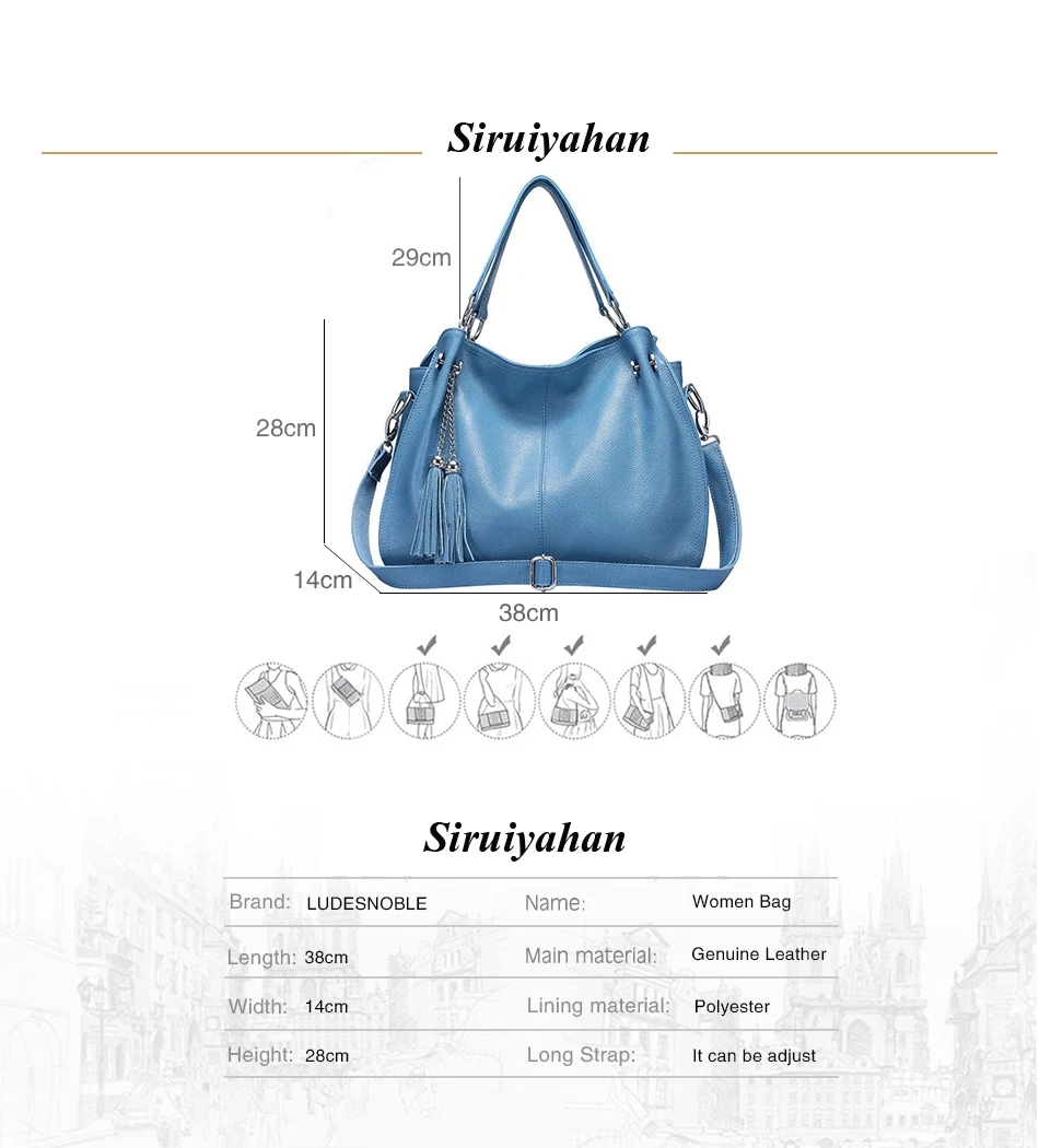 Siruiyahan сумка из натуральной кожи женские сумки известных брендов сумки на плечо женские сумки