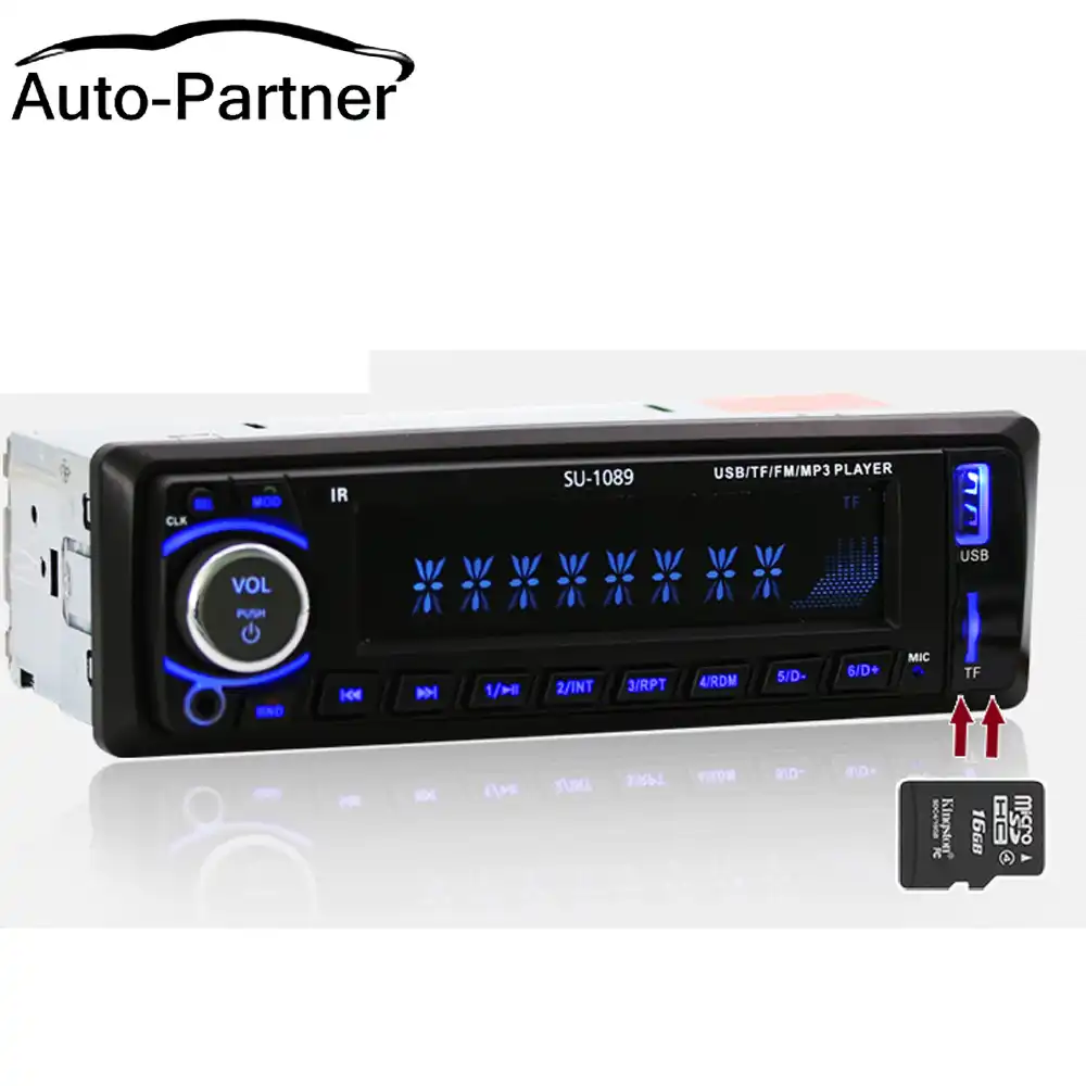Автомагнитола 12 В стерео аудио плеер Bluetooth для телефона MP3 FM USB 1 Din пульт