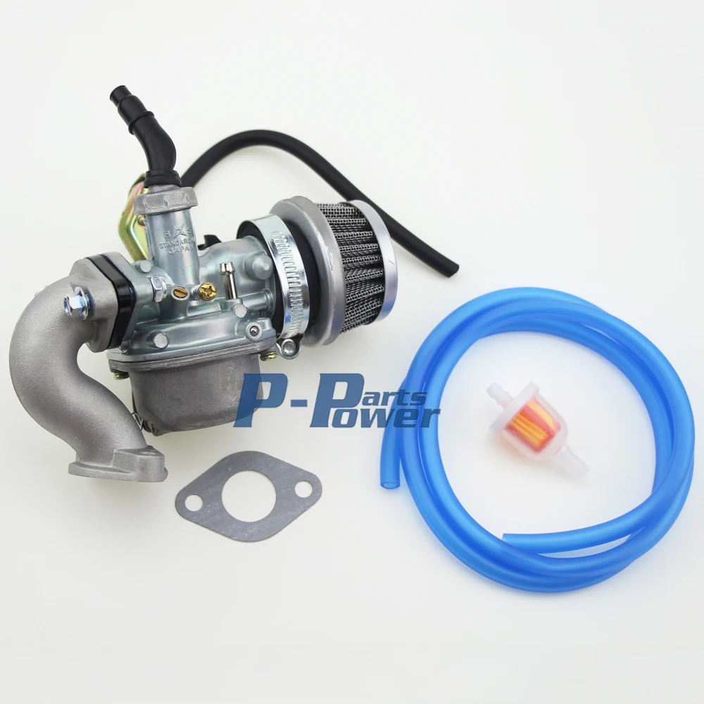 PZ19 Carburetor 35mm Air Filter Fuel Filters Fuel line Gaskets Kit Replacement for Taotao KAYO ATV Carb with Chinese Made 50cc 70cc 90cc 100cc 110cc Dirt Bike Scooter Moped Go Karts