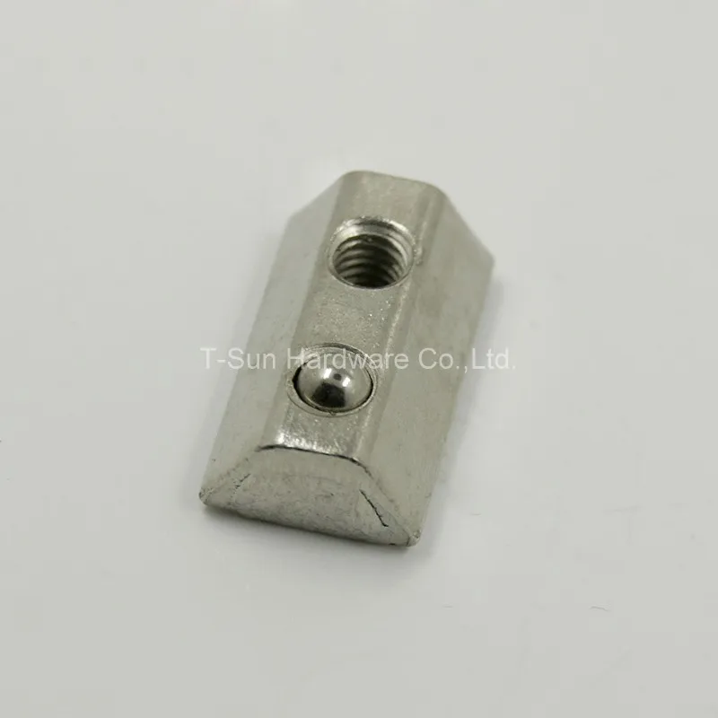 2020 M6 Roll in T Spring Nut / M6 Half Round Elasticity Spring Nut for 2020 Aluminium Profile