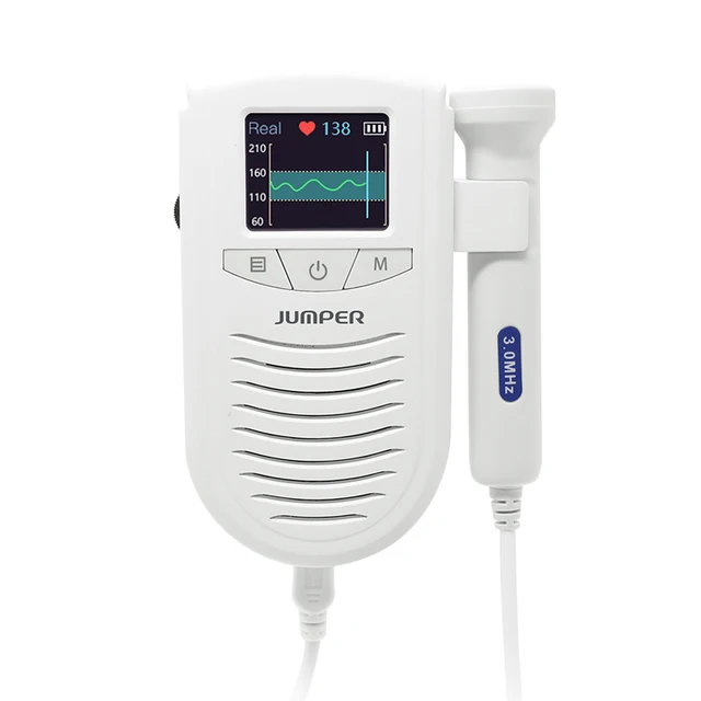 Jumper Pocket Fetal Doppler, LCD Color wave digital display Prenatal