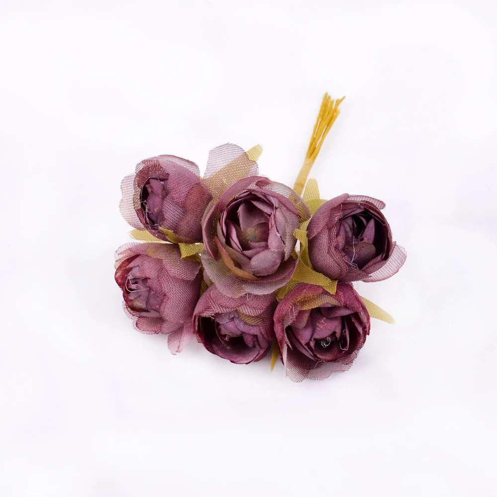 6pcs new bottom gauze rose bouquet artificial flower For wedding home Christmas decoration DIY wreath scrapbook gift box 6pcs new bottom gauze rose bouquet artificial flower For wedding home Christmas decoration DIY wreath scrapbook gift box