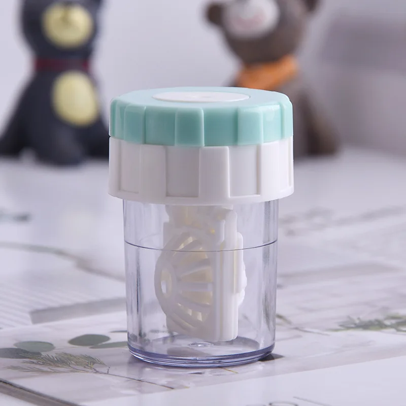 Маленькое чистящее средство для контактных линз портативное Ручное Вращение стелс очки коробка ручной конфеты цвета очиститель для объектива