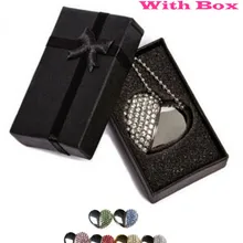 6 цветов, металлическая Флешка в форме сердца, 4 ГБ, 8 ГБ, 16 ГБ, 32 ГБ, 64 ГБ, алмазная флеш-диск USB 2,0 в виде сердца, карта памяти с милой подарочной коробкой