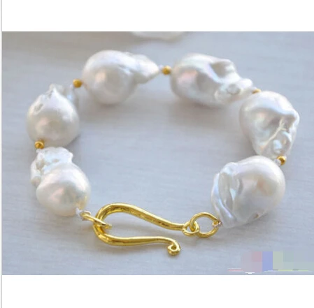 

Free shipping@@@@@ Beautiful 8" 3row 10mm natural white round freshwater pearl bracelet