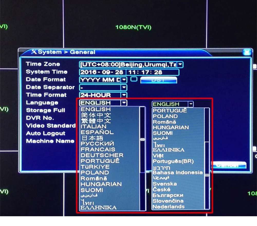 4-канальный видеонаблюдения 1080n AHD XVI TVI CVI NVR видеорегистратор Регистраторы H.264 HDMI P2P HD DVR 4CH