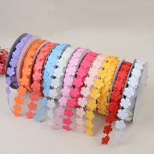 Fita de renda de 2cm, 5 quintal/lote, cereja, tecido bordado, diy, decoração de casamento, rendas, acessórios de costura, flor