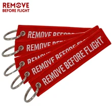 5 шт. remove Before Flight автомобильный брелок Красная Вышивка авиационные подарки брелок бирка для ключа, держатель для брелок мотоцикл chaviro