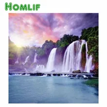 5d diy заказной набор для картин из алмазов eigen foto тропический водопад полный квадратный стежок Алмазная вышивка мозаика