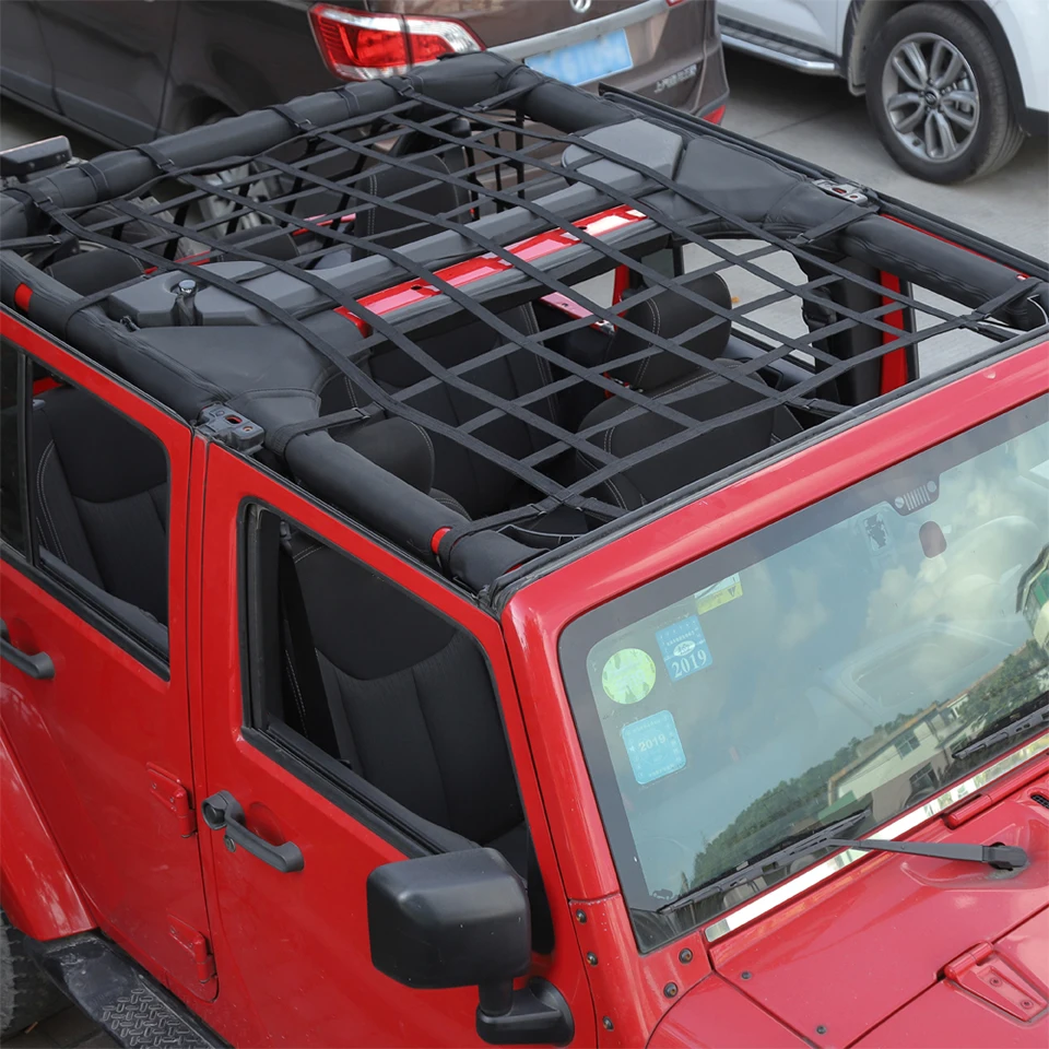 BAWA Автомобильная верхняя крыша крышка многофункциональная сетчатая боковая кузов багажник грузовая сетка для Jeep Wrangler JK 2007- автомобильный Стайлинг установка сетка