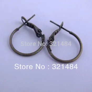 

1000pcs 20mm circle Antique Bronze French Hoop Earwire Earring Hook Wires Jewelry Findings Accessories For Bead Making