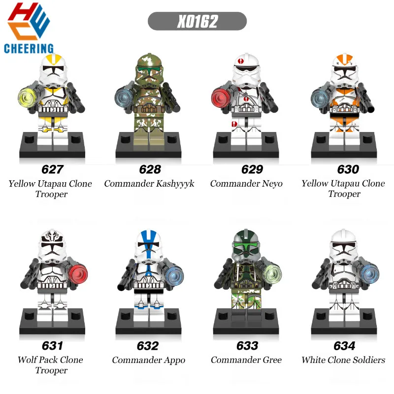 

Single Sale Building Blocks Space Wars Wolf Pack Yellow Utapau Clone Trooper Commander Action Figures Bricks Toys for Kids X0162