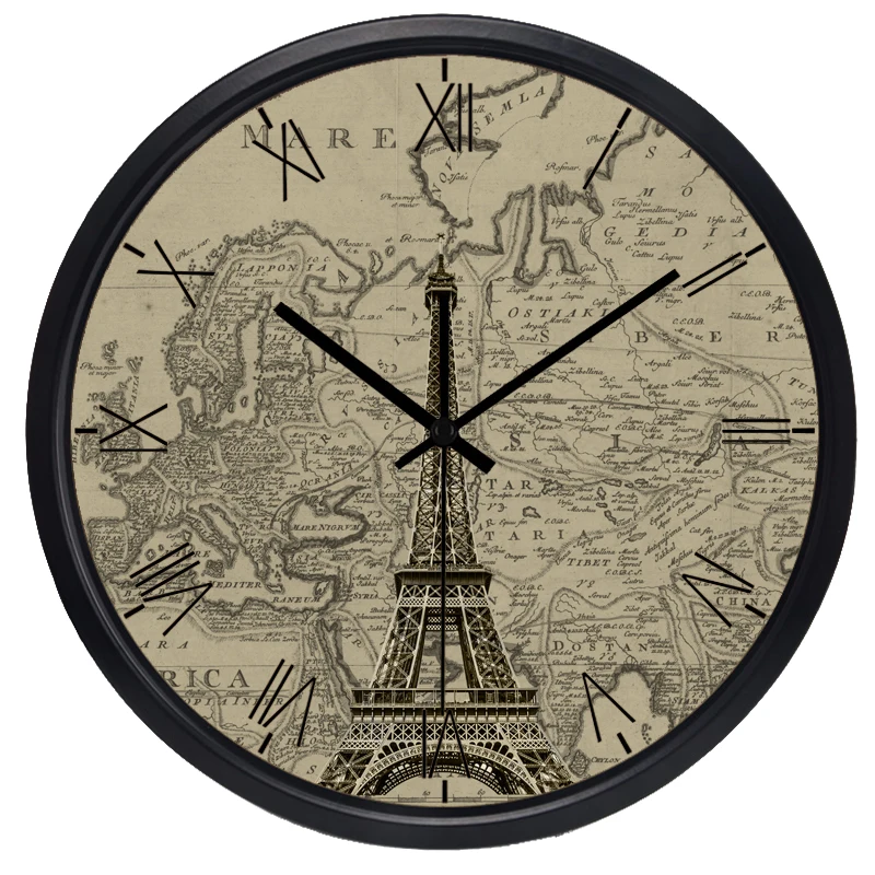 Часы World Time Zone фирменные часы для отеля Lobby Roma NO. карта Places of Interest сверхтихие