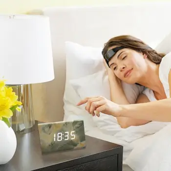 

Marbling LED Clock Electric Timer With Dual Power Multi-Function Voice Control Screen