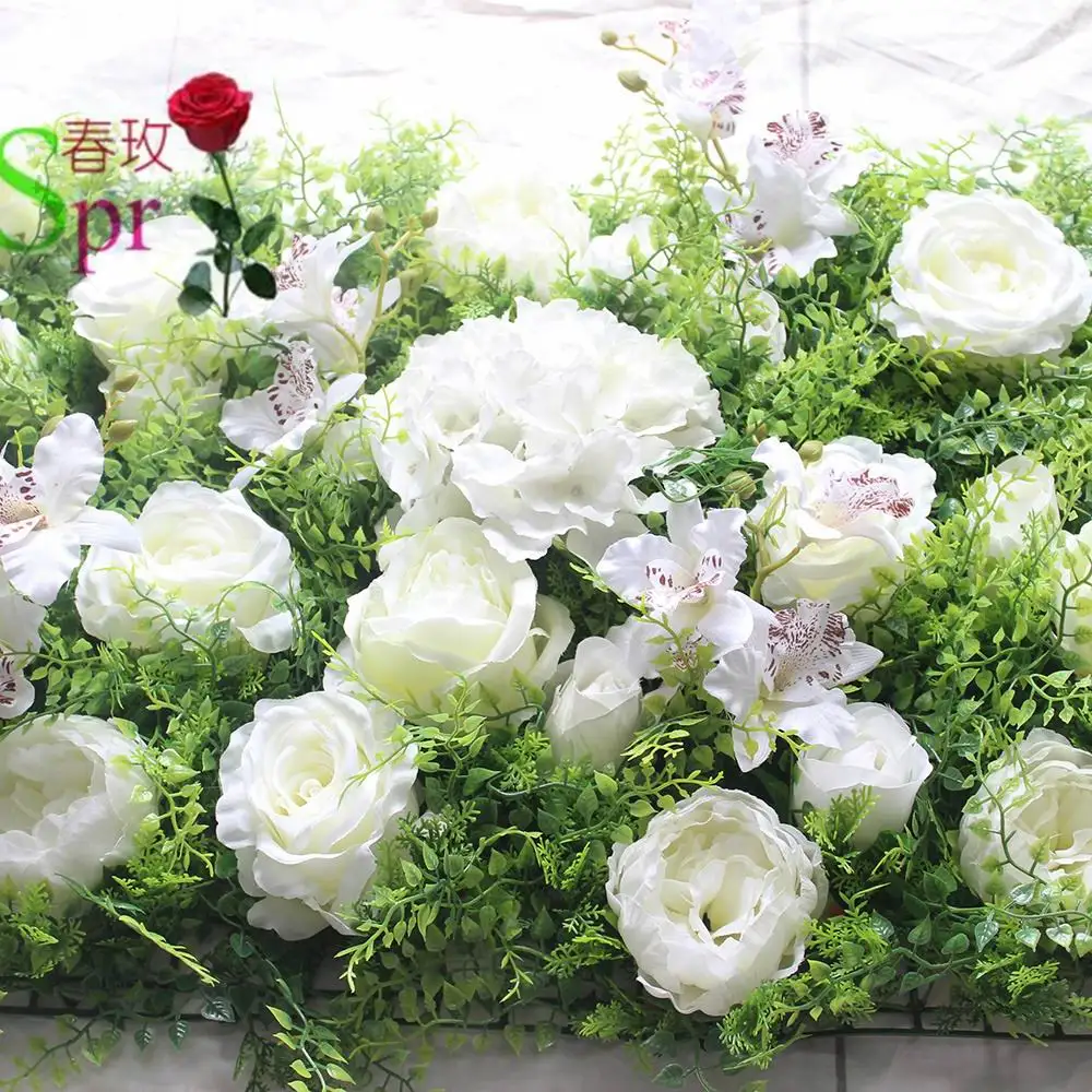 

SPR Free Shipping 10pcs/lot Artificial rose peony &hydrangea flower wall wedding backdrop arch table flowe