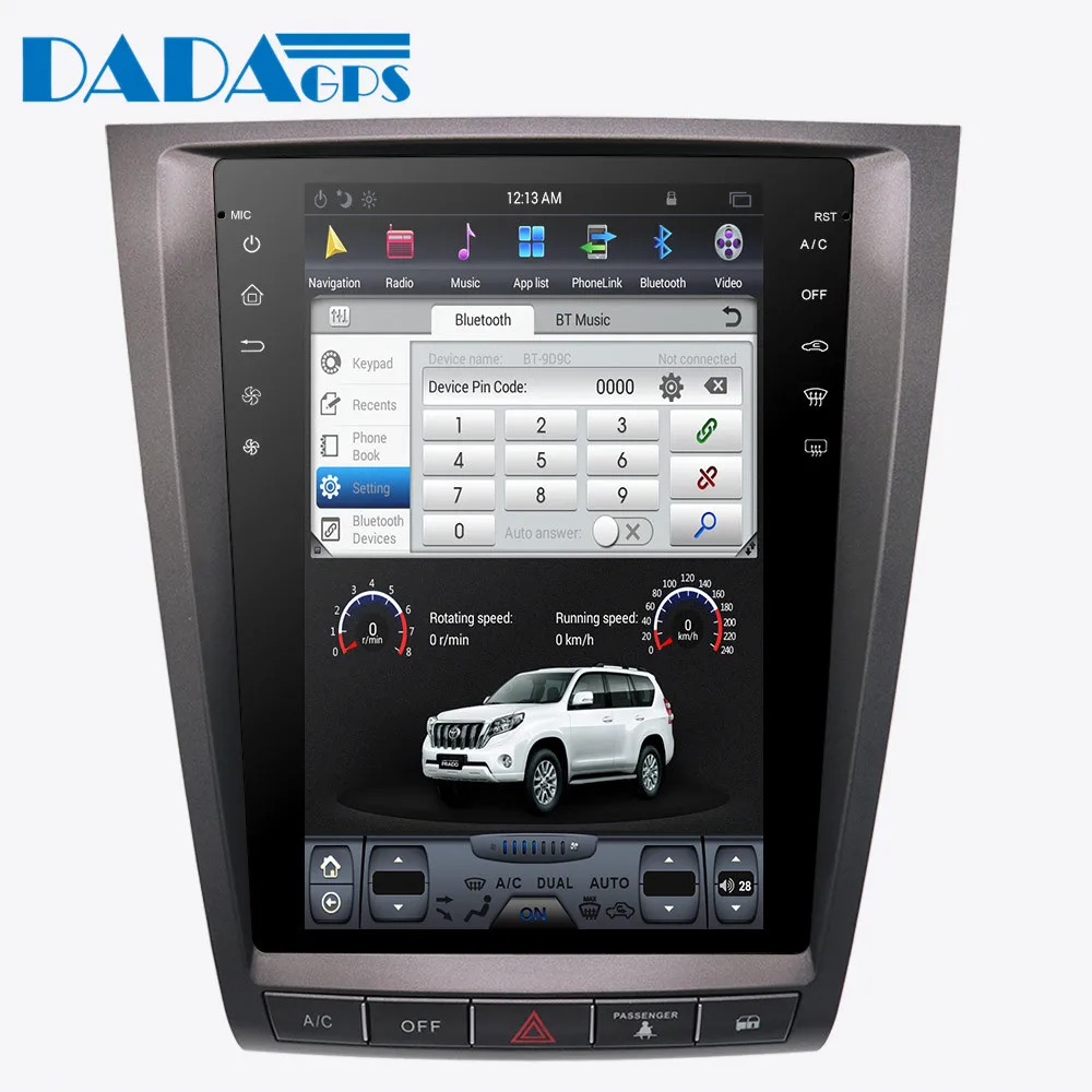 Sale 12.1"Tesla style IPS Screen Android 6.0 For lexus GS GS300 GS350 GS450 GS460 2004-2011 Radio GPS Map Navigation No DVD Player 5