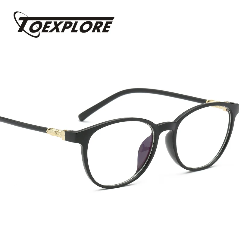 

TOEXPLORE Men Women Eyewear Frame Classic Vintage Retro Brand Designer Optical Glasses Anti Blue Light Ray For Computer Luxury