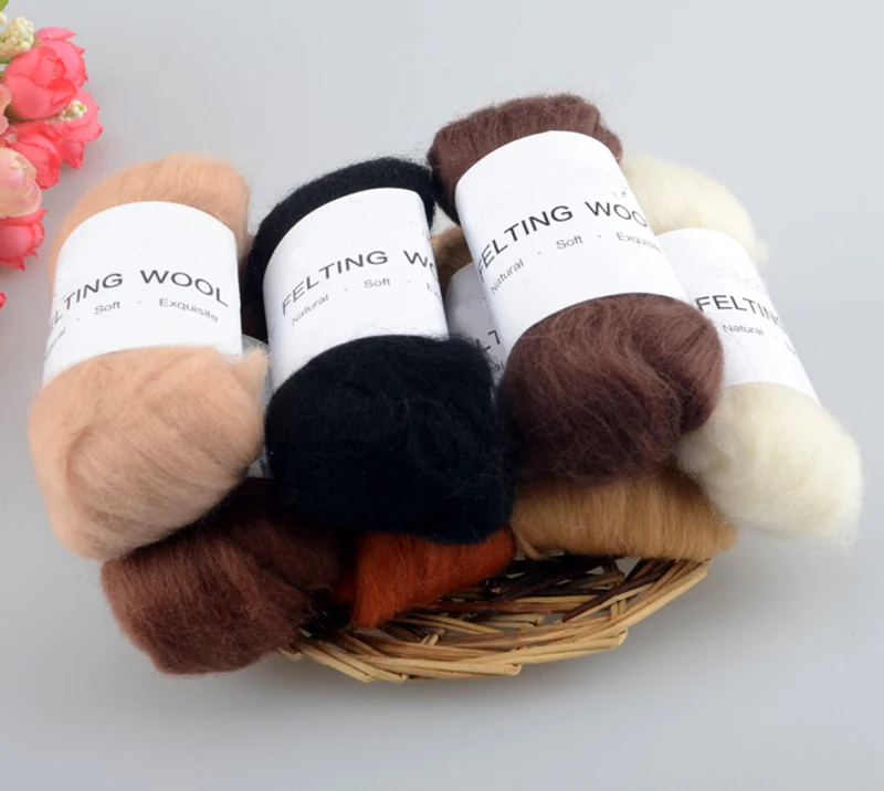 Buy 7pcs/lot needlework Wool set wool felt poke fun