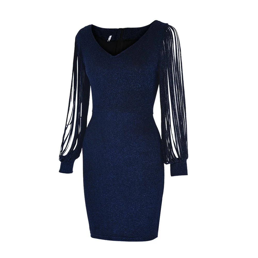 Женские платья модное сексуальное однотонное блестящее Клубное платье футляр с
