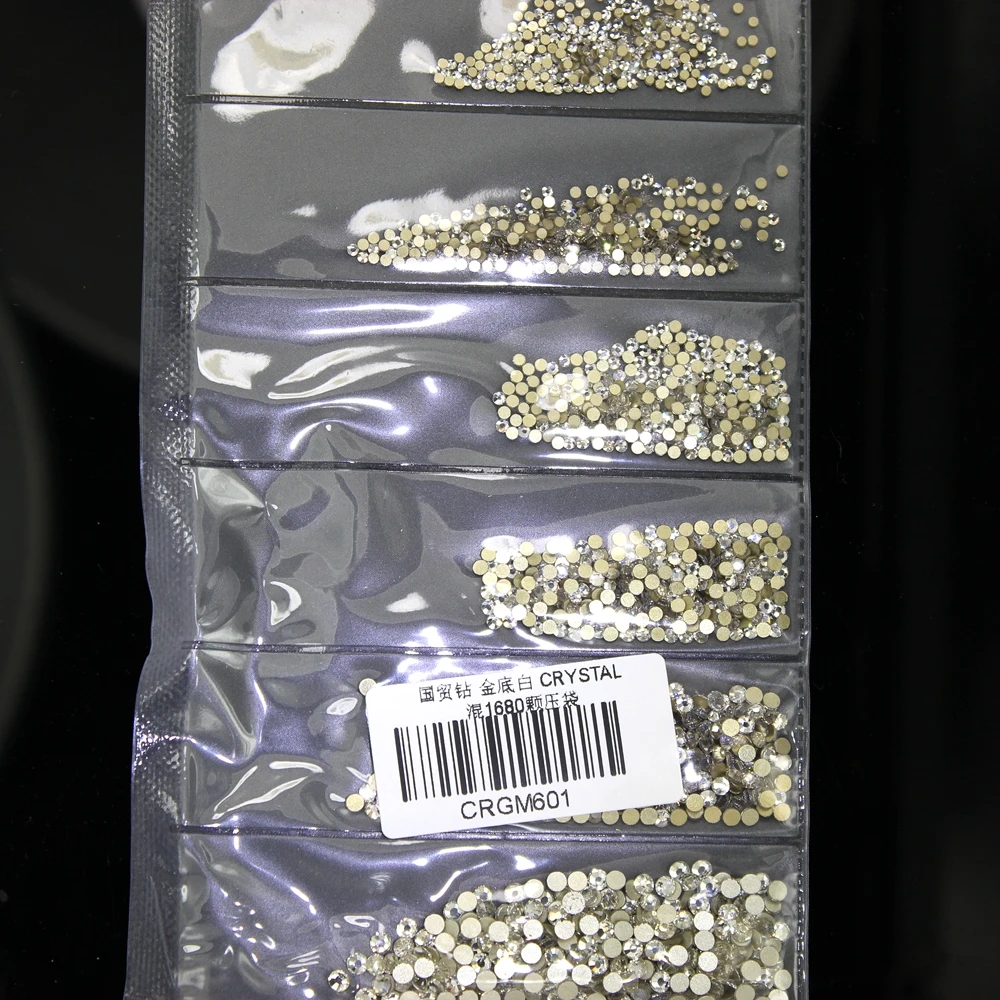 31 цвет, SS3-SS10, маленькие размеры, для дизайна ногтей, Хрустальные стеклянные стразы для ногтей, 3D, для украшения ногтей, драгоценные камни, низкая стоимость доставки, оптом - Цвет: Crystal Gold Foiled