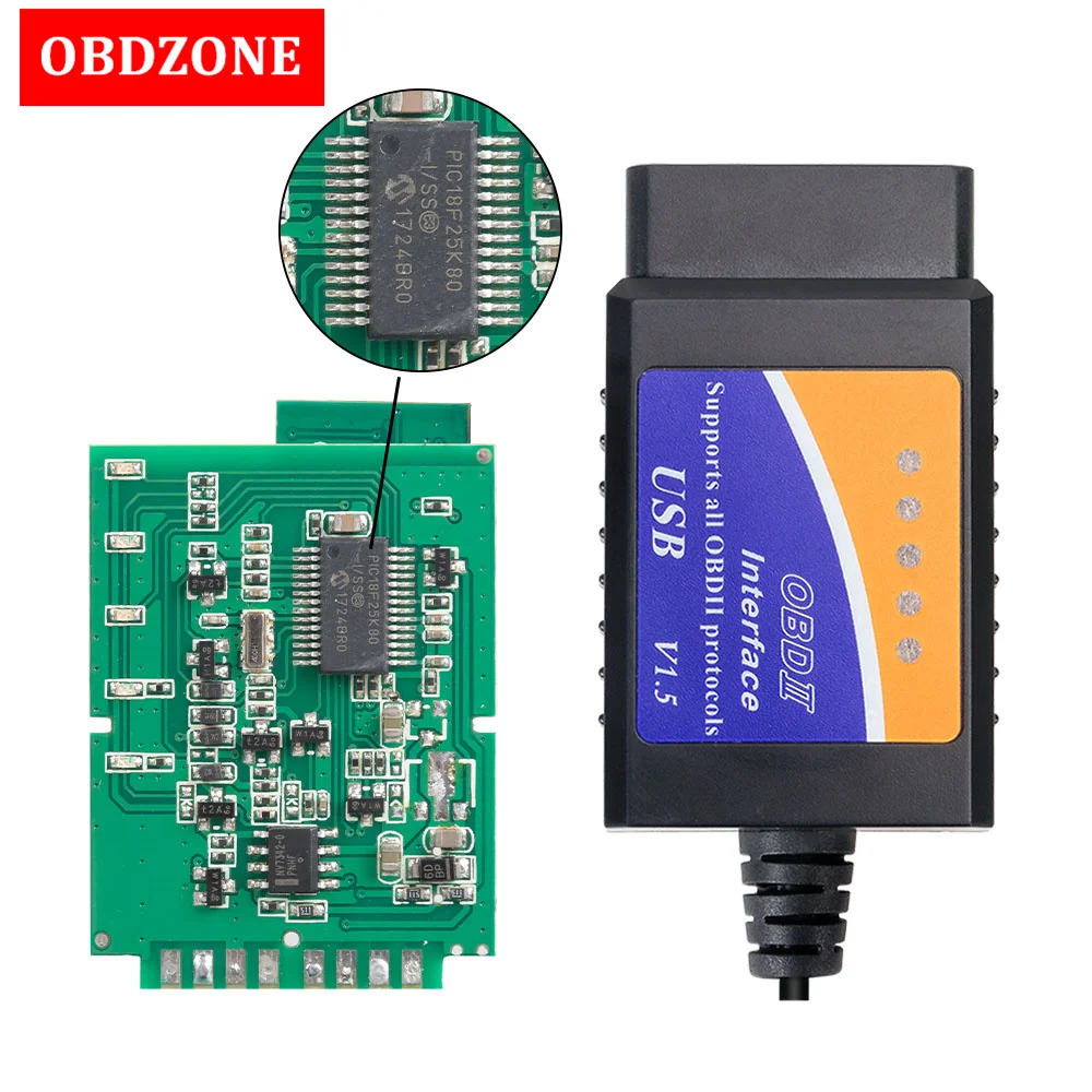 

USB ELM327 V1.5 Scan interface OBDII Auto Code Reader OBD2 Car Diagnostic tool ELM 327 interface J1850