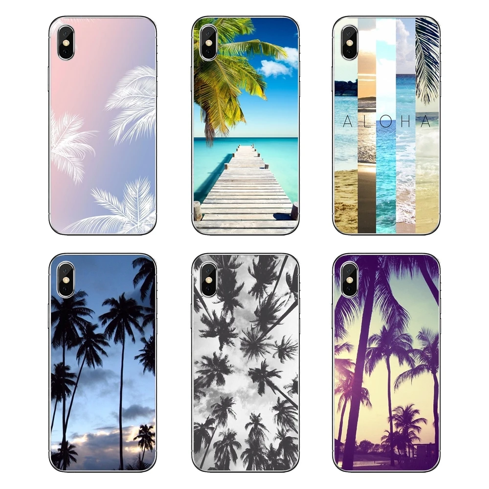 Накладные цветные кокосовые пальмы Aloha для Motorola Moto X4 E4 E5 G5 G5S G6 Z Z3 G3 C Play Plus