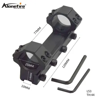 

AloneFire L53 tactical hunting mounts 25mm Scope Ring Fits 10mm Dual Ring Picatinny Weaver Rail Mount