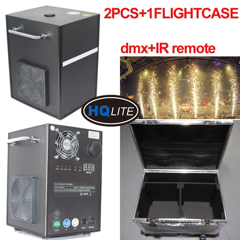 

Remote and dmx control 2pcs/lot hotsale cold spark fireworks fountain machine wedding firework machine 1-5m