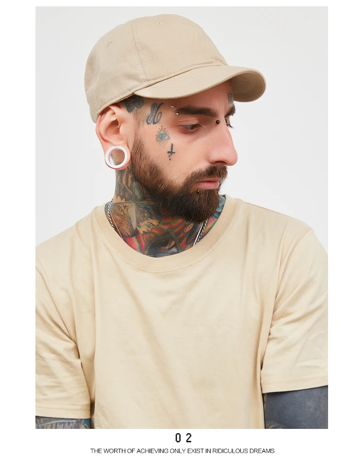 Design Vintage Snapback Baseball Hat Cotton Short Brimmed Peaked