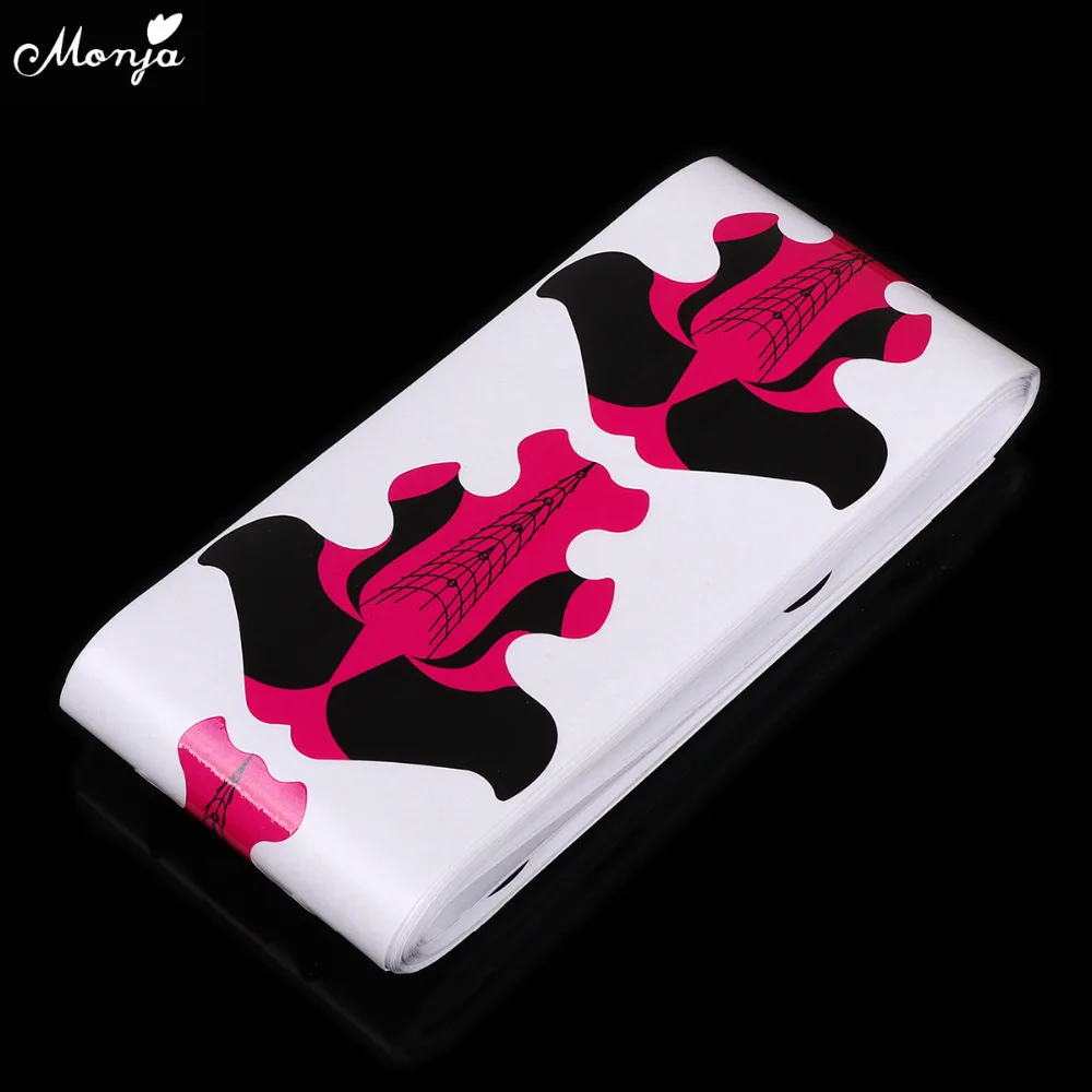 

Monja 100pcs Butterfly Nail Art French Acrylic UV Gel Tips Extension Builder Form Guide Stencil Manicure Tool