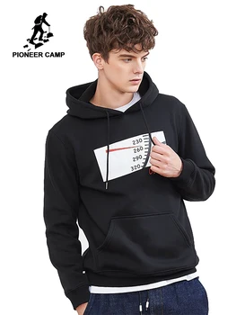 

Pioneer camp new winter thick sweatshirt hoodies men brand clothing print hooded tracksuit male fleece sweatshirt men AWY802245