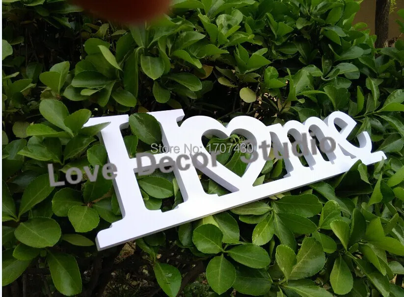 

Hot sale home letters Wood Wooden pvc Letters White Alphabet Wedding Party Home Decorations size:13cm