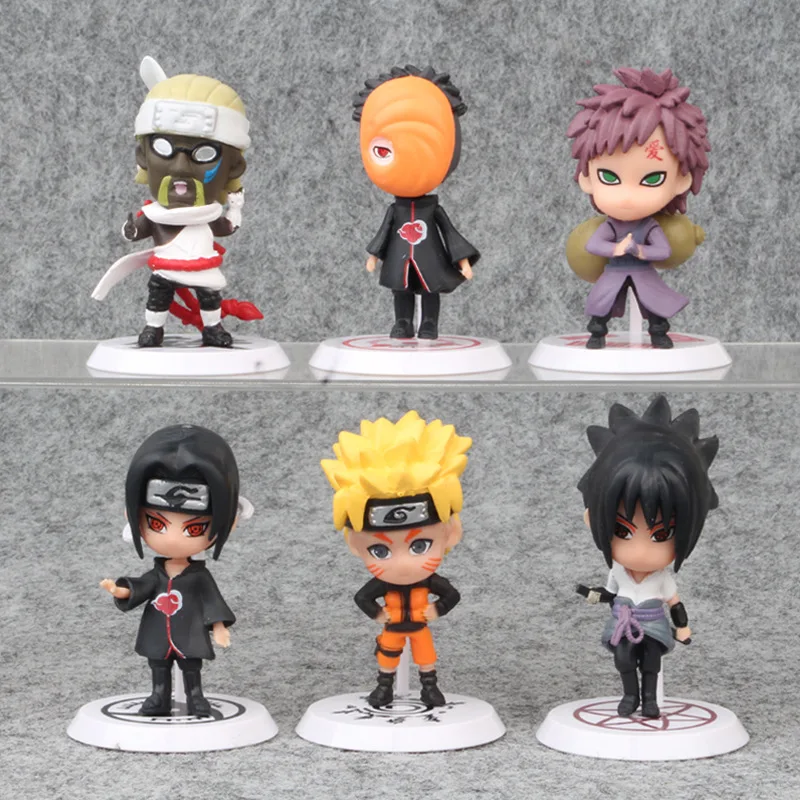 7 см Наруто доставка Tobi модель Uchiha Itachi игрушка фигурка Гаара Саске убийца B ПВХ