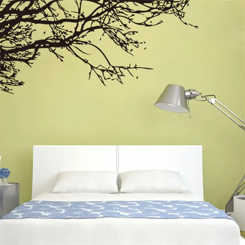200*90cm Large Black Tree Branch Wall Sticker Home Decor/ Removable