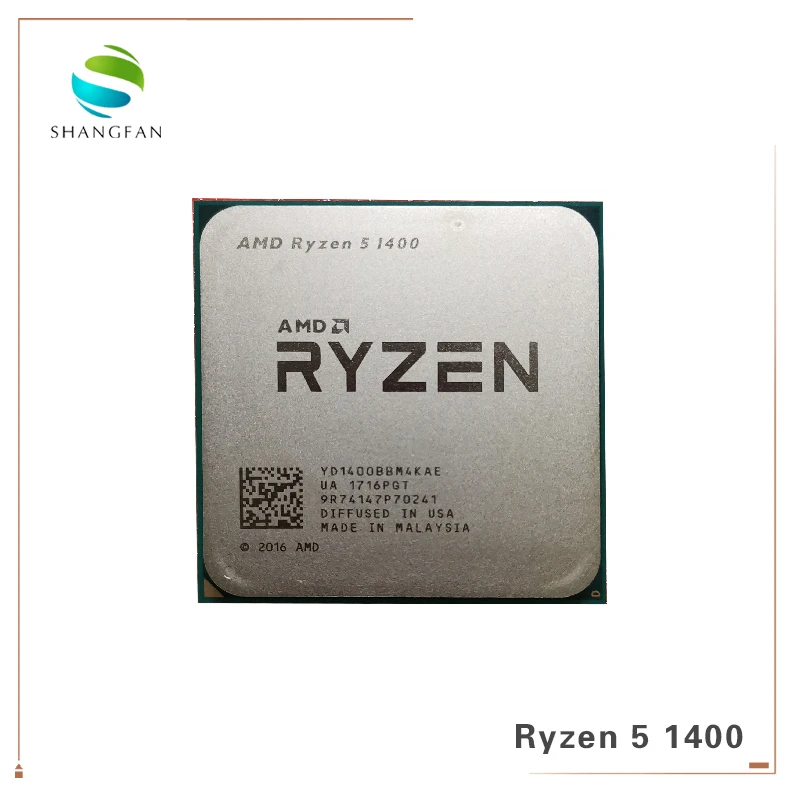 Новая черная коробка процессор AMD процессор Ryzen 5 1400 R5 1400 3,2 ГГц 65 Вт четырехъядерный процессор YD1400BBM4KAE разъем AM4