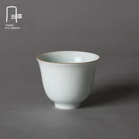 White Kung Fu Teacup Tea cup Ceramics cup porcelain bowl cup small white wine kung fu mid-year