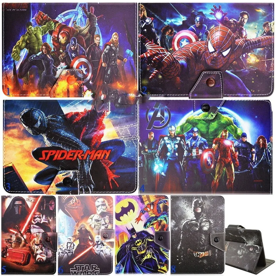 

JKTYPUAK The Avengers Hero Universal PU Leather Case for iClever 10.1 inch Windows 8.1 OS Tablet Stands Holder(without Keyboard)