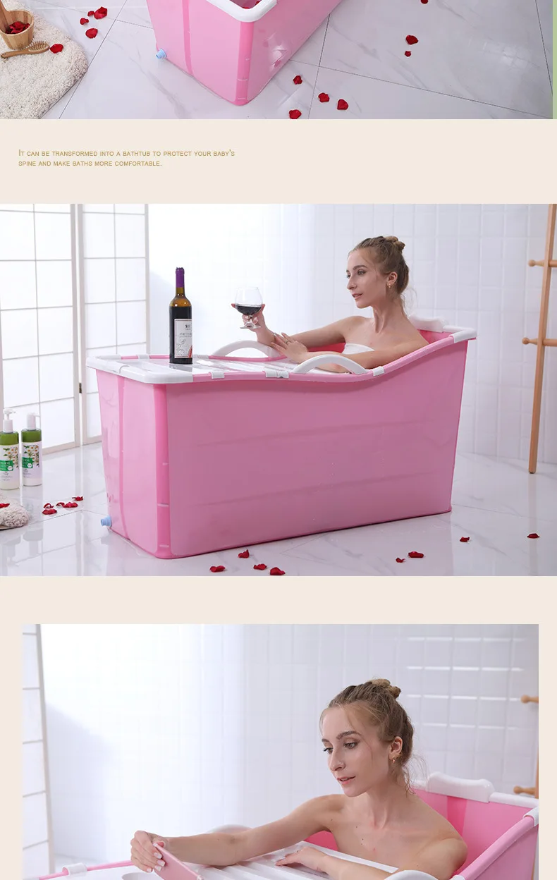 Складная бочка для ванной для взрослых, складная бочка для ванной для детей, бочка для ванной, пластиковая большая ванна