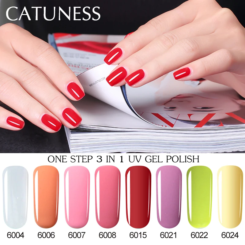 CATUNESS Hot Sale Product One Step 3 In 1 Nail Gel Varnish LED Lamp UV Soak Shiny Paint Long Lasting for Extensions | Красота и