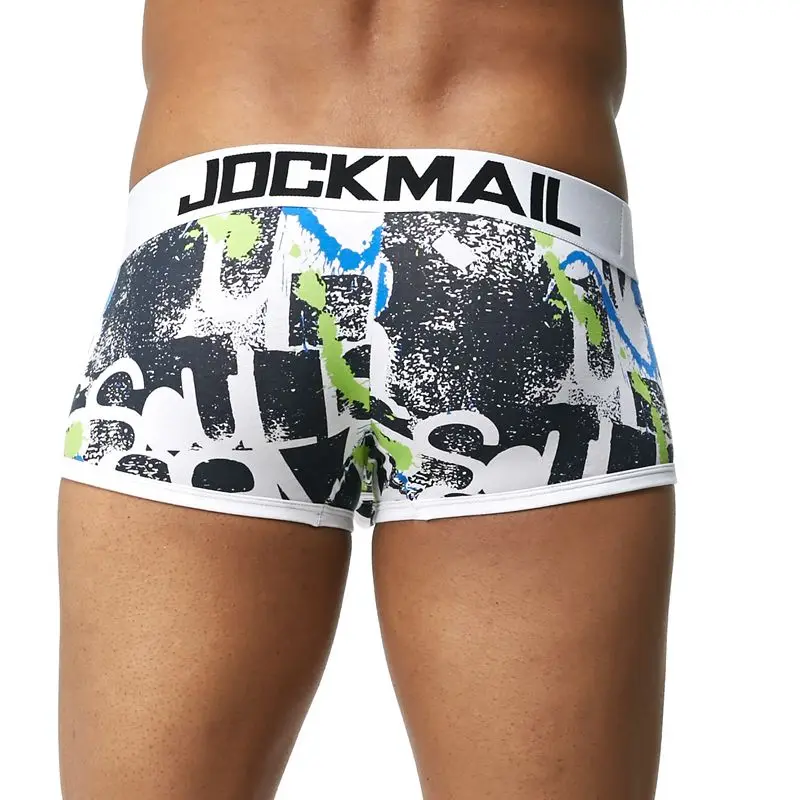 JOCKMAIL, Фирменное Сексуальное мужское нижнее белье, боксеры, трусы, гей, с мешочком для пениса, домашняя одежда для сна, высокое качество, мужское нижнее белье, боксеры, шорты, одежда для сна